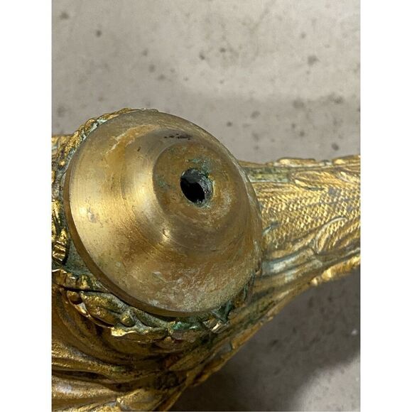 Antique Wagner Gilt Bronze Acanthus Faucet Sink - Picture 6 of 7